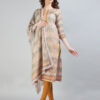 Cream color Printed Cotton Blend Kurta with Dupatta - Image 2