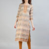 Cream color Printed Cotton Blend Kurta with Dupatta - Image 4