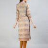 Cream color Printed Cotton Blend Kurta with Dupatta - Image 6