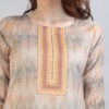 Cream color Printed Cotton Blend Kurta with Dupatta - Image 7